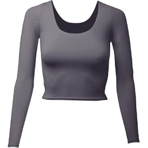 Almere Long Sleeve Top for Women, Contour Double-Lined Seamless Smooth Fabric Sleeved Basic Top w/Low Neck Cut in Saudi Arabia