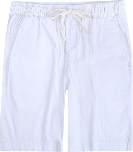 MCEDAR Men’s Linen Blend Shorts Striped Elastic Waist Drawstring 7 Inch Inseam Beach Shorts with Pockets in Saudi Arabia