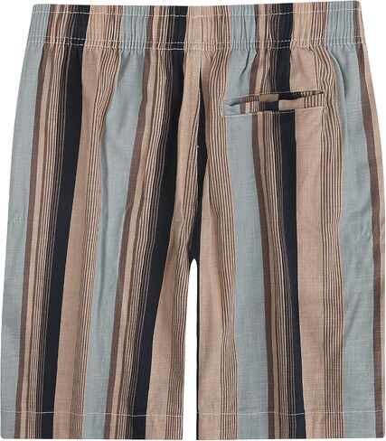 MCEDAR Men’s Linen Blend Shorts Striped Elastic Waist Drawstring 7 Inch Inseam Beach Shorts with Pockets in Saudi Arabia