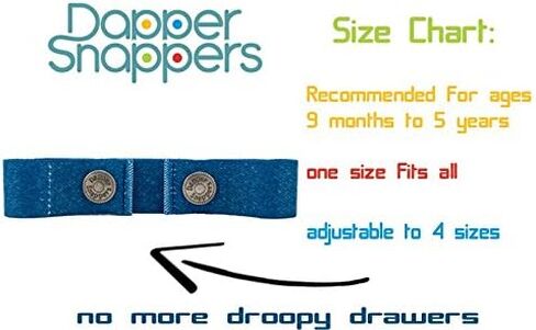 Dapper Snappers Made in USA Original Toddler Adjustable Belt-Black in Saudi Arabia