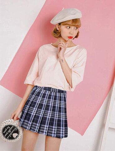Women's High Waist Pleated Cosplay Cheer Skirt Mini School Tennis Skirts Thanksgiving Day Christmas Skirt in Saudi Arabia