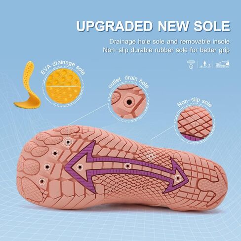 Quick Dry Barefoot Beach & Pool Shoes - Slip-on for Women & Men, Surf, Yoga & Water Sports in Saudi Arabia