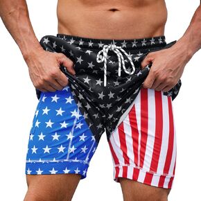 Mainfini Men's Compression Liner Swim Trunks