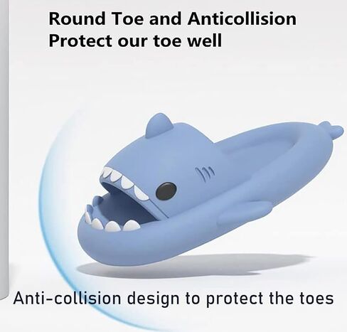 ROATNOSA Shark Couple Slippers,Non-Slip and Soft Cloud Shark Slides Adult,Summer Beach Open Toe Shower Sandals for Women Men in Saudi Arabia