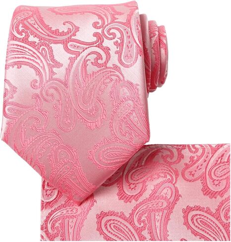 KissTies Mens Paisley Tie And Pocket Square Necktie Sets in Saudi Arabia