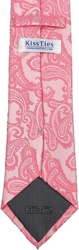 KissTies Mens Paisley Tie And Pocket Square Necktie Sets in Saudi Arabia