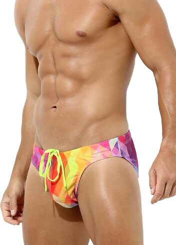 Arjen Kroos Men's Sexy Swim Briefs Printed Swimsuit Beach Swimwear Bikini Sport with Drawstring in Saudi Arabia