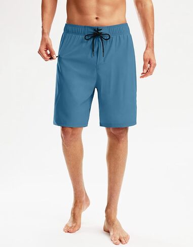 Pinkbomb Men's Swim Trunks with Compression Liner 9 Inch Quick Dry Swimsuit Swimming Swim Board Shorts for Men with Pockets in Saudi Arabia