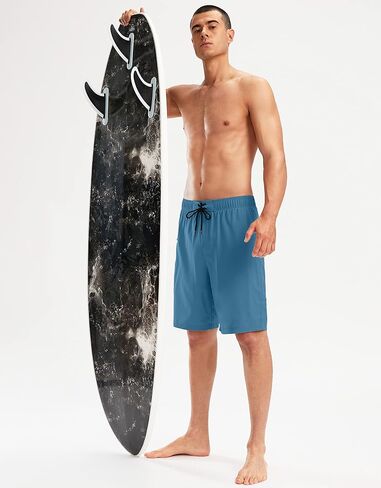 Pinkbomb Men's Swim Trunks with Compression Liner 9 Inch Quick Dry Swimsuit Swimming Swim Board Shorts for Men with Pockets in Saudi Arabia