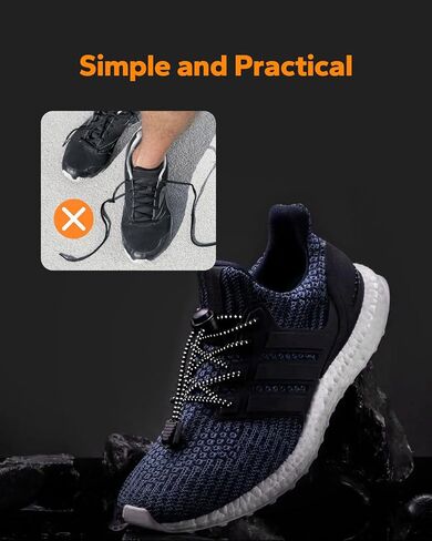 اربطة احذية مرنة من يالو (عبوة من 3 قطع)، اربطة احذية مرنة للاحذية الرياضية للبالغين، اربطة احذية بدون ربط للبالغين والاطفال، مقاس واحد يناسب جميع اربطة الاحذية المرنة، اربطة للاحذية الرياضية بدون in Kuwait