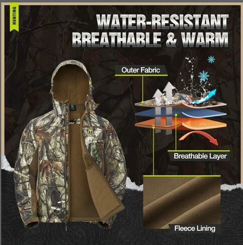 TIDEWE Hunting Clothes (Next Camo G2, XL) & Hunting Backpack in Saudi Arabia