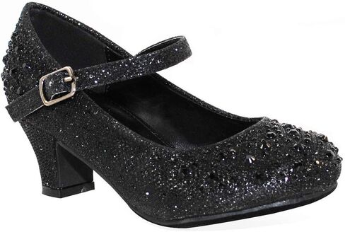 TRENDSUP Kids Sparkling Mary Jane Rhinestone Glitter Formal Dress Low Heel Pumps in Kuwait