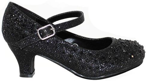 TRENDSUP Kids Sparkling Mary Jane Rhinestone Glitter Formal Dress Low Heel Pumps in Kuwait