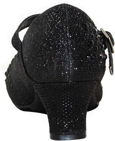 TRENDSUP Kids Sparkling Mary Jane Rhinestone Glitter Formal Dress Low Heel Pumps in Kuwait