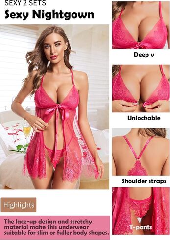 ADSEXY قميص دانتيل أسود للنساء ملابس داخلية شفافة من خلال الرموش بيبي دول صغير شفاف ثوب نوم منقوش عليه زهور رداء إهمال in Saudi Arabia