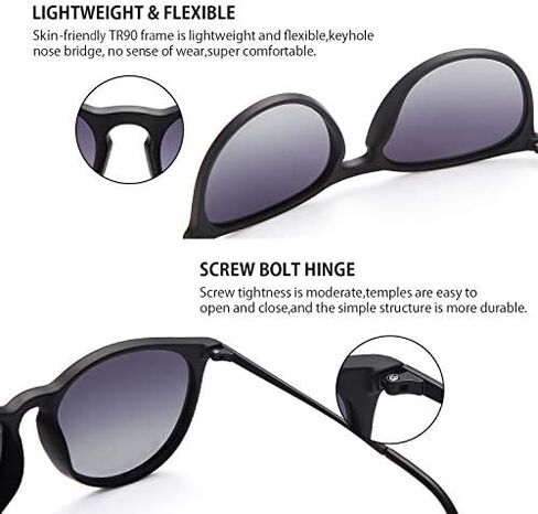 CHBP Sunglasses Womens Men Polarized UV Protection Trendy Vintage Retro Round Mirrored Lens Sunglasses For Women in Saudi Arabia