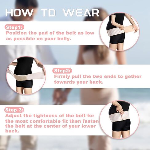 Accubio حزام البطن الأمومة، دعم الحمل حزام البطن، حزام الأمومة قابل للتعديل، دعم البطن الحمل للنساء الحوامل، حزام البطن الحمل، فاجا بارا إمبارازادا، تخفيف آلام الورك الخلفي in Kuwait