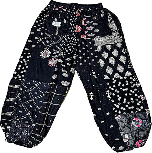 SAHIBA Handicraft India® Harem Pants for Women Patchwork Yoga Boho Palazzo Maternity PJ Clothing in Saudi Arabia