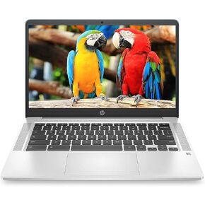 HP Chromebook 14-inch HD Laptop, Intel Celeron N4000, 4 GB RAM, 32 GB eMMC, Chrome (14a-na0020nr, Ceramic White) in Saudi Arabia