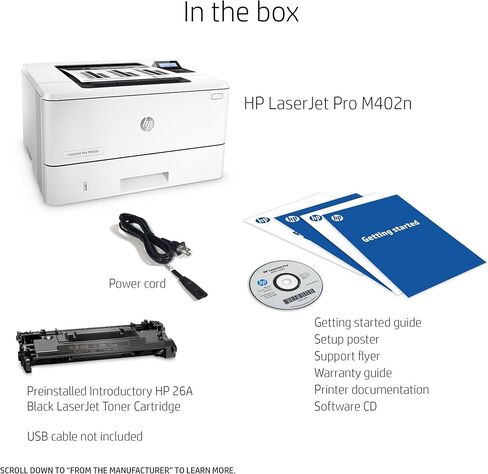 HP LaserJet Pro M402dn Laser Printer with Built-in Ethernet & Double-Sided Printing, Amazon Dash replenishment ready (C5F94A), A4 in Kuwait