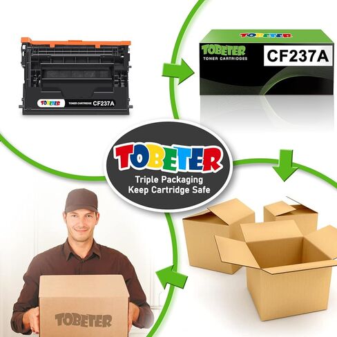 خرطوشة حبر متوافقة مع ToBeter استبدال لطابعة HP 37A CF237A 37X CF237X لشركة Enterprise M607 M608 M609 M631 M632 M633 Flow MFP M631h M632z سلسلة طابعة ليزر (أسود، 1 حزمة عالية الإنتاج) in Kuwait