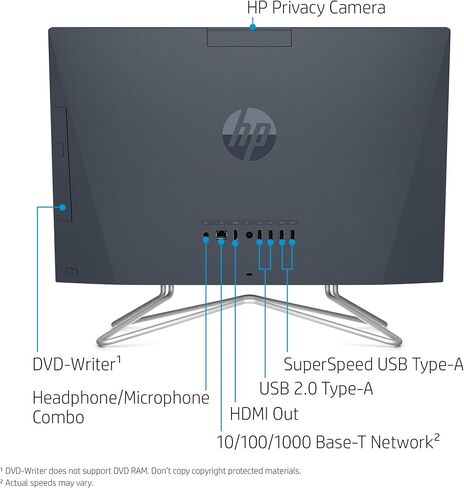 HP كمبيوتر الكل في واحد 22-DF 21.5 انش FHD WLED انتل سيليرون G5900T 4GB 256GB SSD ويندوز 10 in Saudi Arabia