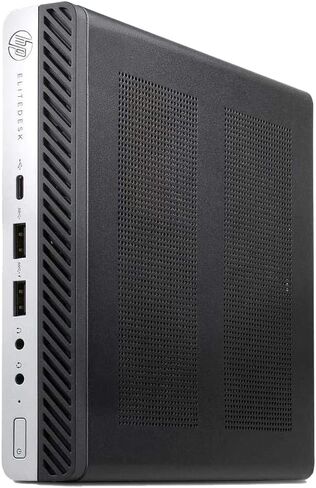 HP كمبيوتر مكتبي صغير 800 G3 اليت ديسك للاعمال بمعالج انتل رباعي النواة i5-6500T وذاكرة RAM DDR4 سعة 16GB وSSD 512GB ومنفذ Type-C وماوس كيبورد سلكي جديد وويندوز 10 برو 64 بت (مجدد) in Kuwait