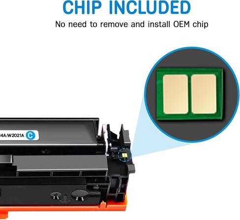 حبر 414A (مع الشريحة) استبدال متوافق مع WISETA ل HP 414A 414X W2020A متوافق مع HP Color Laserjet Pro MFP M479fdw M454dw M454dn M479fdn طابعة (أسود سماوي أرجواني أصفر، 4 حزم) in Kuwait