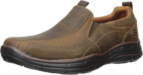 Skechers Relaxed Fit Glides Docklands Mens Loafers Dark Brown 10.5 W in Saudi Arabia
