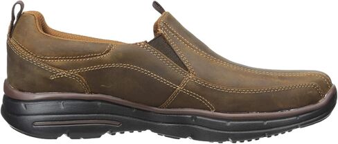 Skechers Relaxed Fit Glides Docklands Mens Loafers Dark Brown 10.5 W in Saudi Arabia