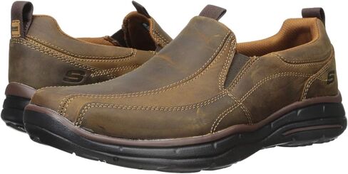 Skechers Relaxed Fit Glides Docklands Mens Loafers Dark Brown 10.5 W in Saudi Arabia