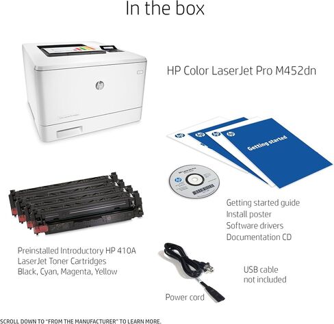 HP LaserJet Pro M452dn Color Laser Printer with Built-in Ethernet & Double-Sided Printing, Amazon Dash replenishment ready (CF389A) in Saudi Arabia