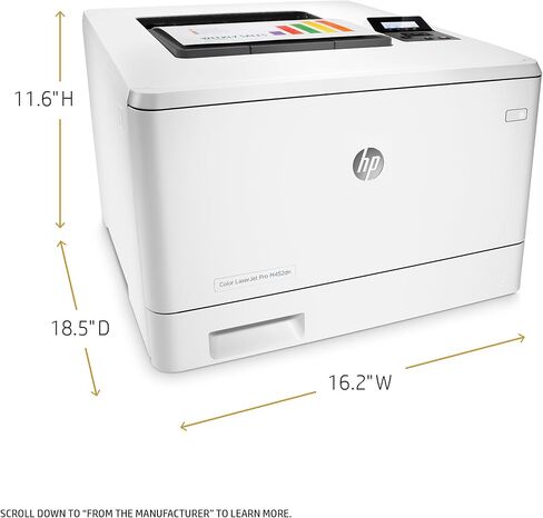 HP LaserJet Pro M452dn Color Laser Printer with Built-in Ethernet & Double-Sided Printing, Amazon Dash replenishment ready (CF389A) in Saudi Arabia
