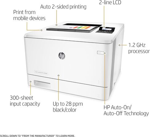 HP LaserJet Pro M452dn Color Laser Printer with Built-in Ethernet & Double-Sided Printing, Amazon Dash replenishment ready (CF389A) in Saudi Arabia
