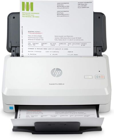 HP ScanJet Pro 3000 s4 Sheet-Feed Scanner (6FW07A), Light Grey, Small (Renewed) in Saudi Arabia