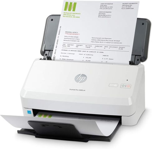 HP ScanJet Pro 3000 s4 Sheet-Feed Scanner (6FW07A), Light Grey, Small (Renewed) in Saudi Arabia