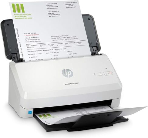 HP ScanJet Pro 3000 s4 Sheet-Feed Scanner (6FW07A), Light Grey, Small (Renewed) in Saudi Arabia