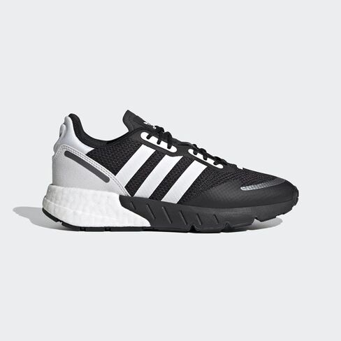 Adidas ZX 1K Boost (للأطفال الكبار) أسود/أبيض/أسود فضي معدني 4.5 للأطفال الكبار in Kuwait