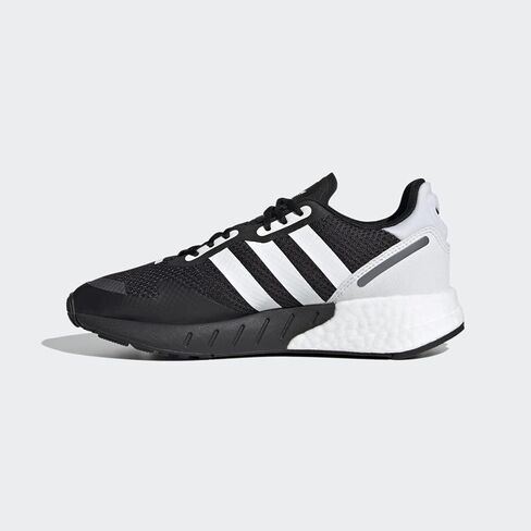 Adidas ZX 1K Boost (للأطفال الكبار) أسود/أبيض/أسود فضي معدني 4.5 للأطفال الكبار in Kuwait