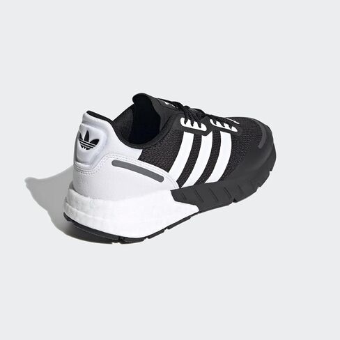 Adidas ZX 1K Boost (للأطفال الكبار) أسود/أبيض/أسود فضي معدني 4.5 للأطفال الكبار in Kuwait