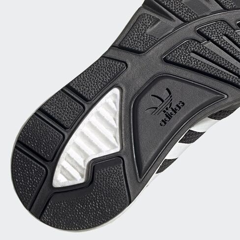 Adidas ZX 1K Boost (للأطفال الكبار) أسود/أبيض/أسود فضي معدني 4.5 للأطفال الكبار in Kuwait