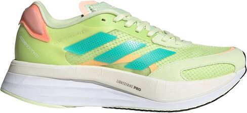 adidas Adizero Boston 10 Running Shoe - Women's Almost Lime/Mint Rush/Light Flash Orange, 9.5 in Kuwait