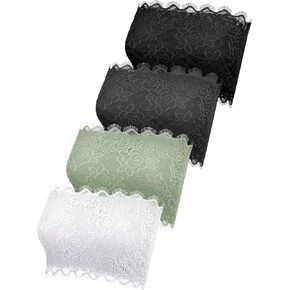 4 Pieces Women's Lace Bandeau Bra Strapless Bra Bralette Seamless Bandeau Crop Tube Top Bra