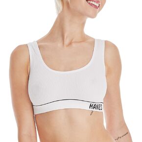 حمالة صدر Hanes Women's Originals بدون خياطة مضلعة، حمالة صدر بلوفر لاسلكية، مقاس ComfortFlex in Kuwait