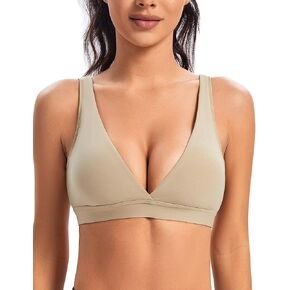 حمالة صدر نسائية من Gnowann بفتحة رقبة على شكل حرف V عميقة ومريحة بدون خياطة حمالة صدر منخفضة القطع قابلة للتمدد على شكل مثلث مبطن للنساء in Kuwait