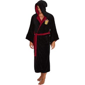 Harry Potter Gryffindor Hooded Bathrobe for Men/Women | Soft Plush Spa Robe for Adults | Lightweight Fleece Shower Robe With Belted Tie | One Size Fits Most Adults in Saudi Arabia