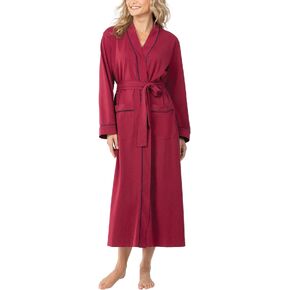 PajamaGram Long Bathrobes For Women - Womens Cotton Robe, 100% Cotton