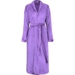 Simplicity Men/Women Luxurious Plush Kimono Bathrobe with Side Pockets
