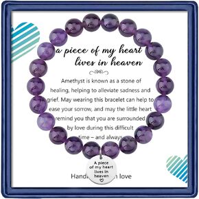 Haoze Sympathy Gift for Loss of Mom, Remembrance Bracelet Sympathy Memorial Gifts for Loss of Mom Mother Father Pet Grief Jewelry Bereavement Condolence Gifts