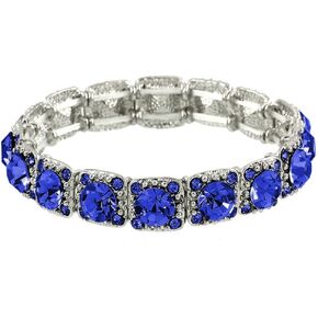 Falari Crystal Stretch Bracelet Wedding Bracelet Gift Box Included